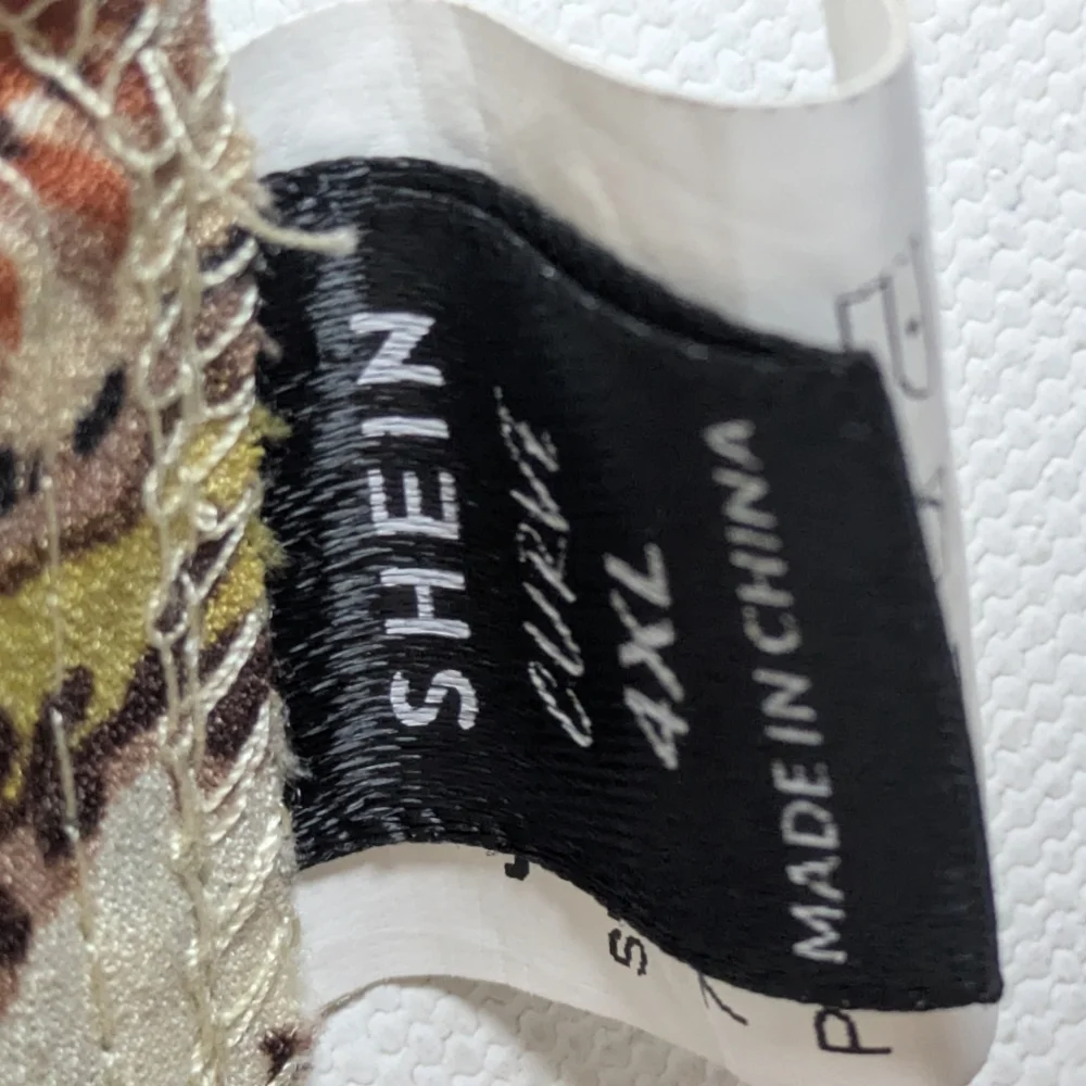 Women's Bohemian Paisley Smocked Mini Dress - Nutmeg/Yellow Size 4XL EUC - Picture 7 of 9